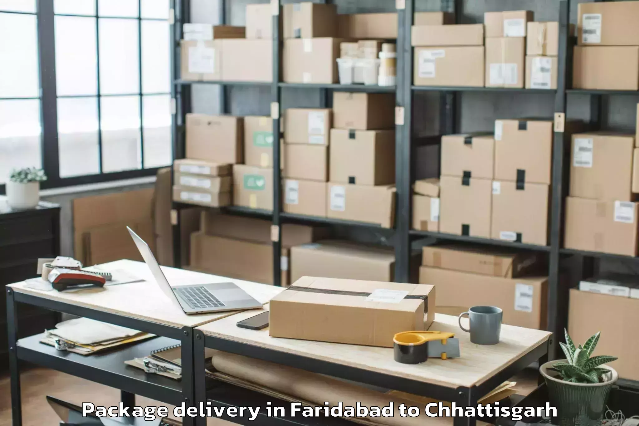 Book Faridabad to Chhindgarh Package Delivery